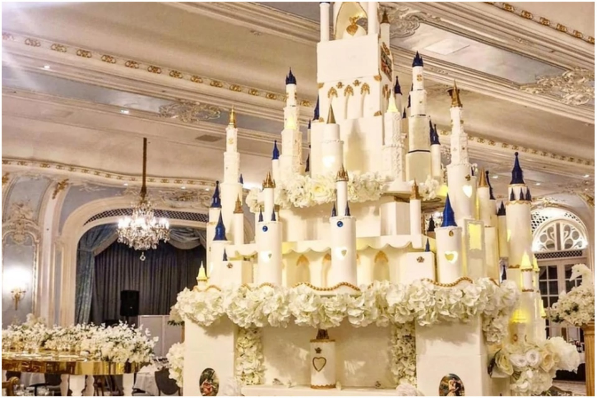 Невестата потрошила 14 илјади евра за тортата: Гостите во неверување го гледале чудото од 4 метри кое се правело три месеци