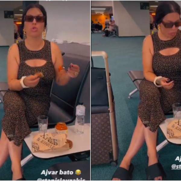 Сека Алексиќ јаде леб и ајвар на аеродром: Пејачката сподели снимка и повторно предизвика „бура“ од коментари (ВИДЕО)