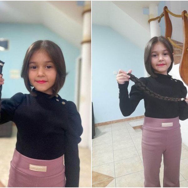 Поклон до земја за 6-годишната Стефани од Струмица: Ја донираше својата коса за деца болни од рак