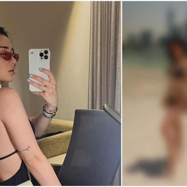Во црно бикини на најфотографираната плажа во Дубаи: Мартија Станојковиќ позира по примерот на инфлуенсерките