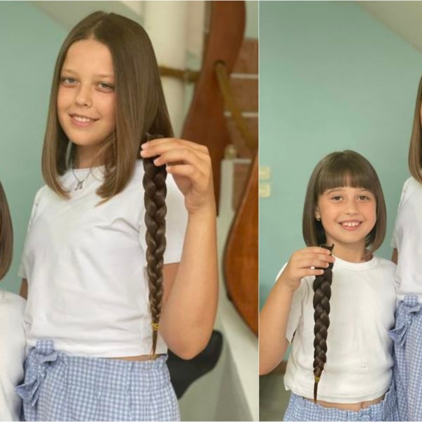 Сестрите Анастасија и Тијана од Василево ги донираа долгите коси за дечиња болни од рак